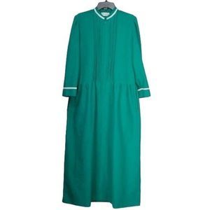Vassarette Vintage‎ Women's Green Velour Long Sleeve House Coat Robe Size Medium